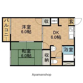 フォーブル相川B【2階】の間取り