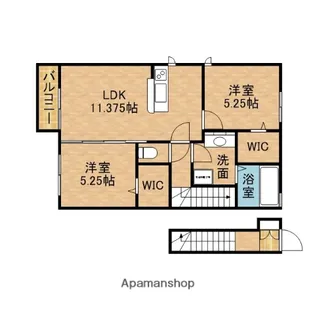 ヴォールグランツⅡ(B)【2階】の間取り