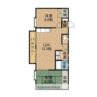シャトーふじ【2階】の間取り