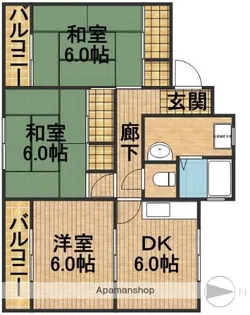 サンプラザ第一【302号室】の間取り