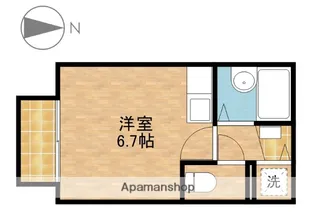 セジュール鹿谷【1階】の間取り