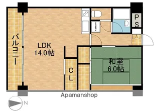 キャトルセゾン【8階】の間取り