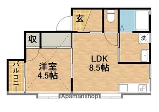 オリーブハウス【A号室】の間取り