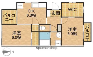 ライトアップ萩丘2番【1階】の間取り