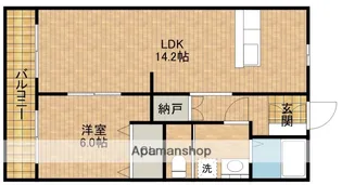 アネックス篠ヶ瀬Ⅱ【4階】の間取り