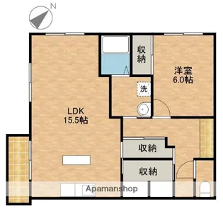 エヴァグリーン【502号室】の間取り