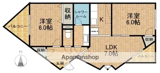 エヴァグリーン【1階】の間取り