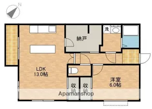 エヴァグリーン【402号室】の間取り