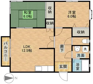 フラットサード【2階】の間取り