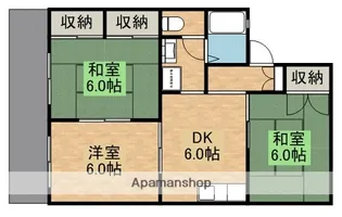 セジュールセゾンA【102号室】の間取り