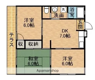 ファミネス西伊場【1階】の間取り