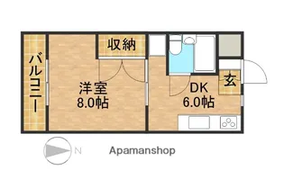 グリーンビレッジ【1階】の間取り