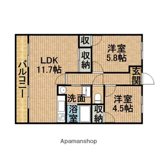 ガーデン葉月Ⅰ【1階】の間取り