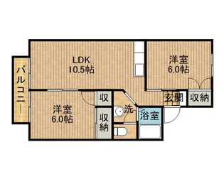 スルガヒルキャッスルA【201号室】の間取り