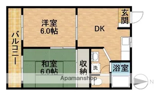 シャトー中川【2階】の間取り