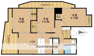 中央ハイツ海老塚【A11号室】の間取り