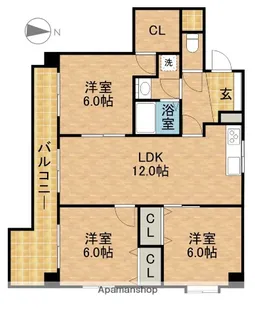 アルテッツァ紺屋町【1203号室】の間取り