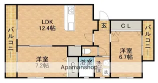 ル・リオン積志【2階】の間取り