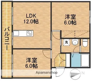 上島マンション【3階】の間取り