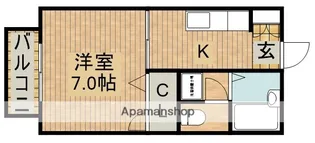 丸二ハイム山下【103号室】の間取り