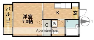 丸二ハイム山下【202号室】の間取り