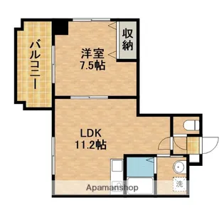 ザ・レジデンス元魚【5階】の間取り