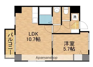 ザ・レジデンス元魚【8階】の間取り