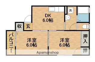 セジュールエマC【2階】の間取り