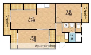 マンションハイネス【2階】の間取り