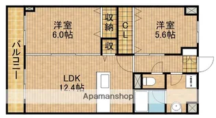 ウィズ・エフⅡ【2階】の間取り