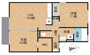 トゥール・ビヨンA【1階】の間取り