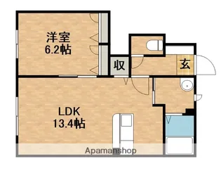 サンライトI【102号室】の間取り