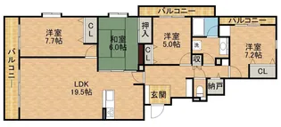 ディアレスト大平台【4階】の間取り