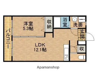カトルパレ小石川【1階】の間取り