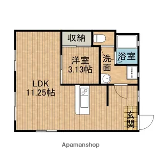 メゾン大栄A【1階】の間取り