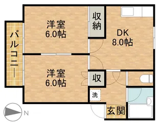 メゾン青葉台Ⅴ【2階】の間取り