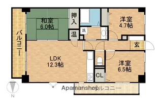 サンコーポ幸【1階】の間取り