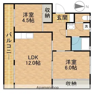 セントポーリア蜆塚【402号室】の間取り
