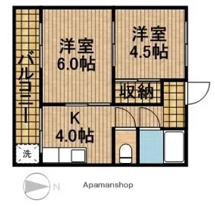 一隆ハイツ【106号室】の間取り