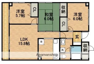 3LDKの間取り画像