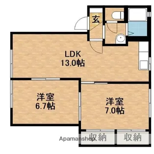 RINC【102号室】の間取り