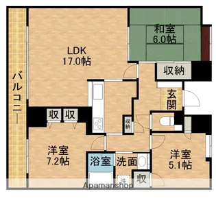 セントラルタワー【15階】の間取り
