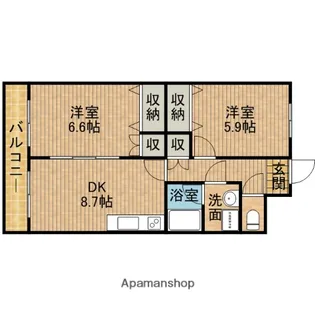モン・ロジュマン【2階】の間取り