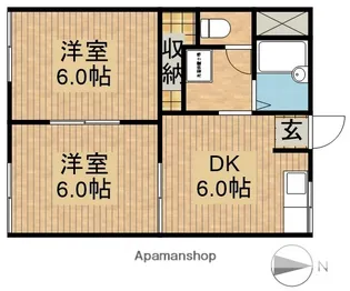 フォーブルルネサンスⅡ【107号室】の間取り