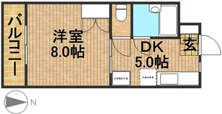 マンションリーフⅡ【1階】の間取り