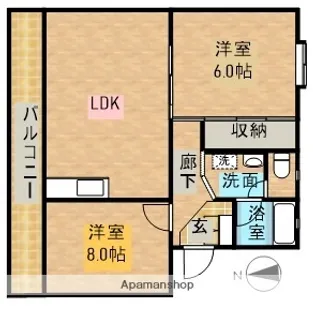 アレグリア【203号室】の間取り