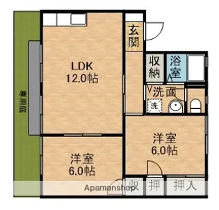 セジュールアイB【1階】の間取り