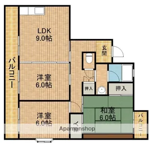 パレス富塚【301号室】の間取り
