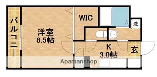 S・ポワール【203号室】の間取り