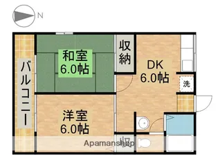 ハウスレーベンB【203号室】の間取り